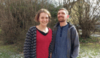 Jana Offergeld (BODYS) und Jonathan Görder (Mitglied des Vereins für seelische Gesundheit Dortmund). © Jana Offergeld