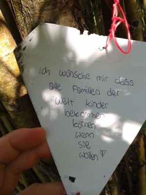 Ich wünsche mir dass alle Familien der Welt Kinder bekommen können wenn sie wollen