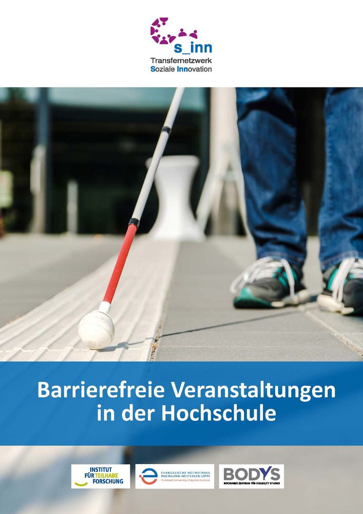 Titelbild der Broschüre Barrierefreie Veranstaltungen an der Hochschule