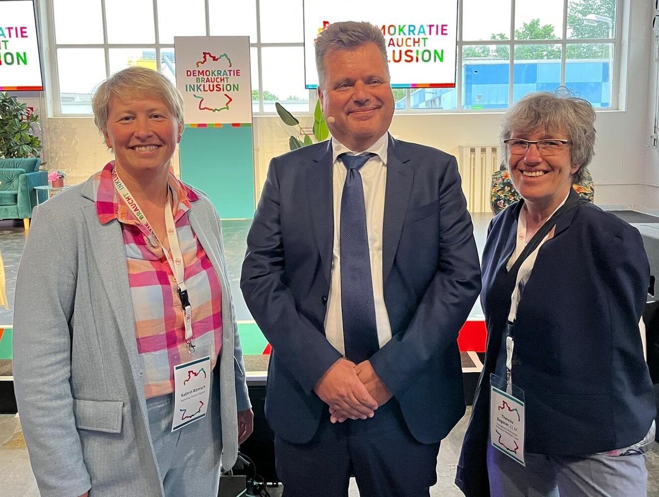 Kathrin Römisch, Jürgen Dusel und Theresia Degener